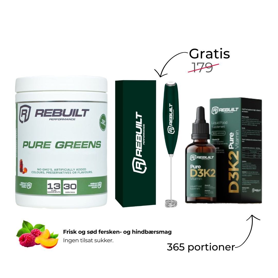 Pure Greens + Pure D3K2 + Gratis Mixer