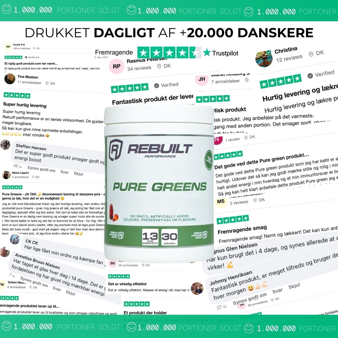 Køb 3 få 4 greens + gratis shaker