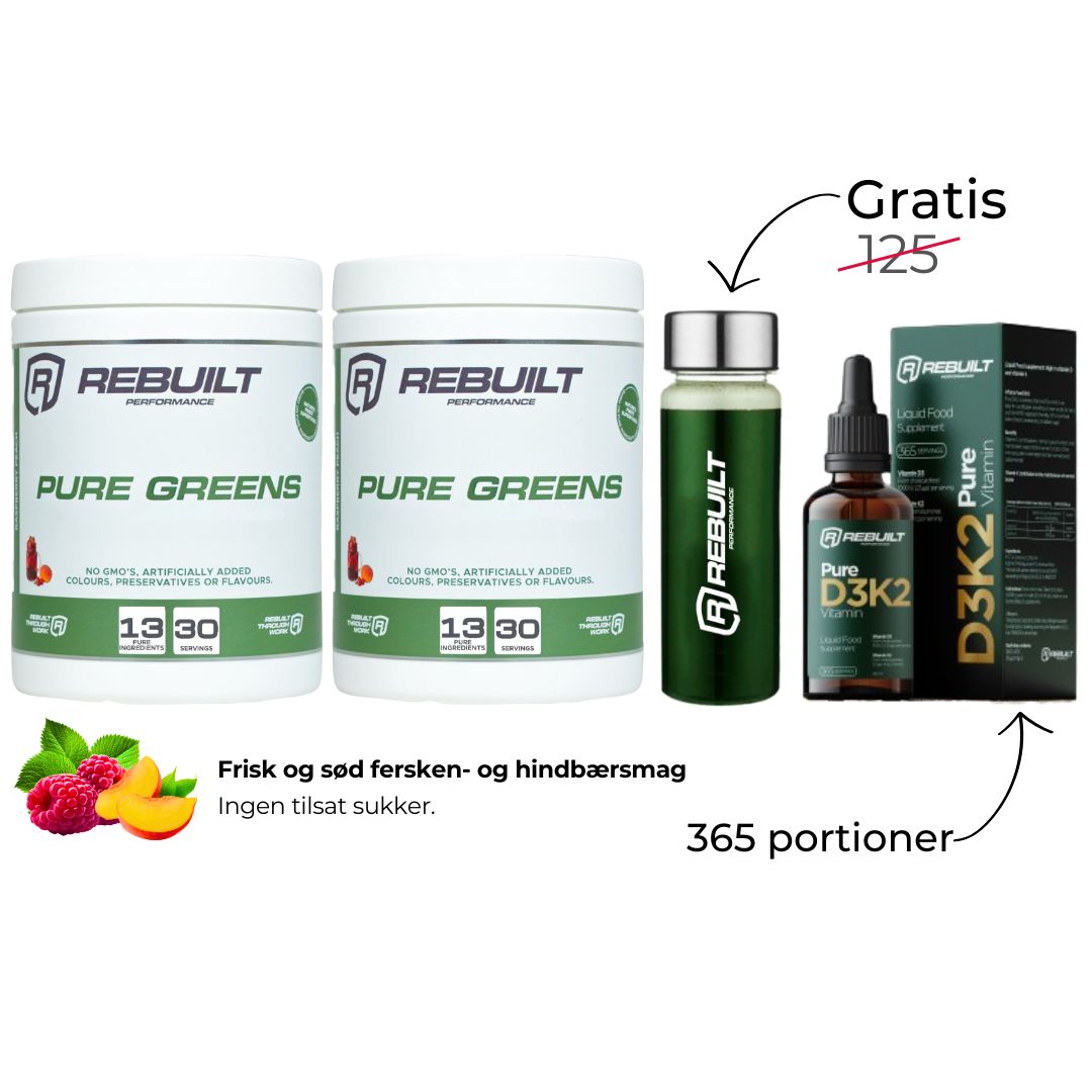 2 Pure Greens + Pure D3K2 + Gratis Shaker