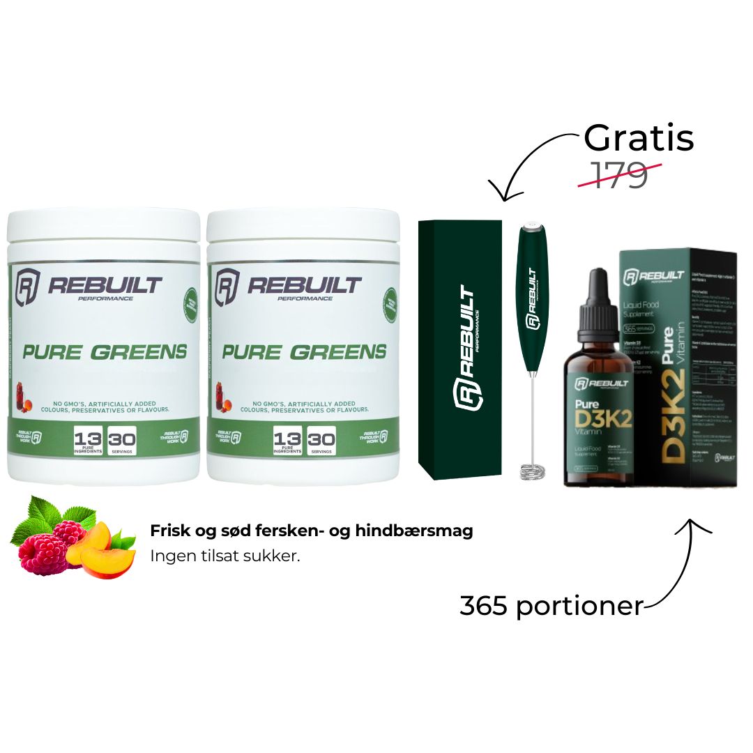 2 Pure Greens + Pure D3K2 + Gratis Mixer